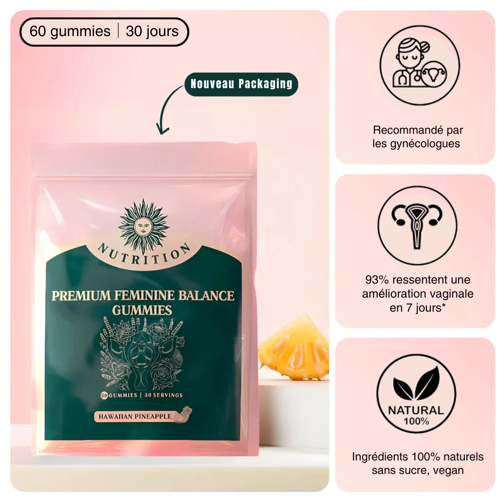 VitalSource™ - Gummies Équilibre Intime Féminin l Confort Ultime